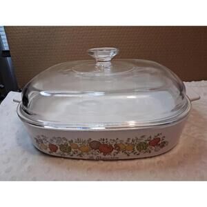1970's Corning Ware LE ROMARIN Casserole Dish Spice of Life A10 & A12C Lid T60